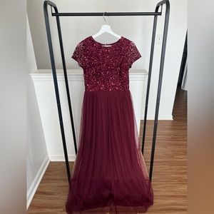 Adrianna Papell Sequin Tulle Dress